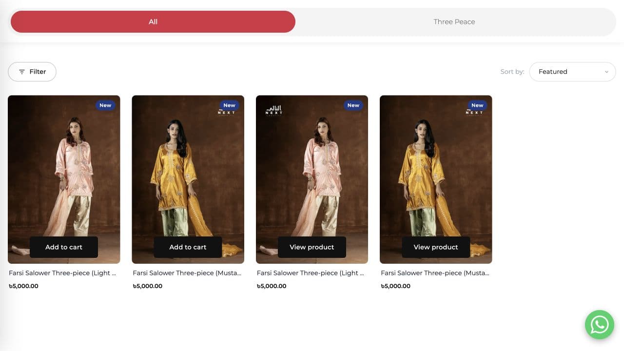 Your Next Outfits — Storefront / Product catalogue